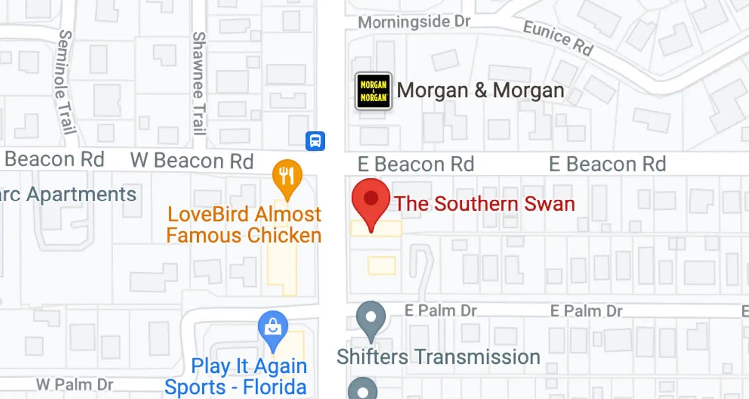 The Southern Swan location. Mobile image